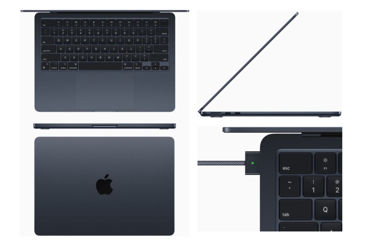 Apple MacBook Air 13 M2 8GB Ram 256GB SSD 8-Cpu 8-Gpu Midnight Italia
