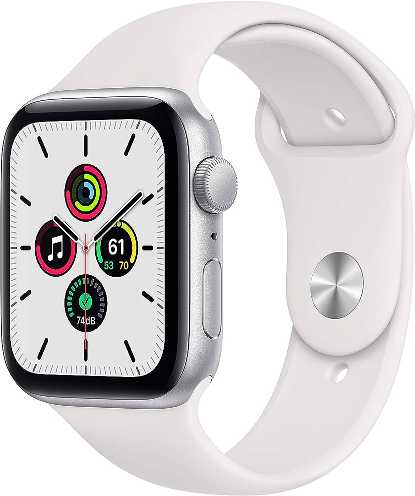 Apple Watch SE GPS - Cassa in Alluminio Argento con Cinturino Sport Bianco - 44mm Italia