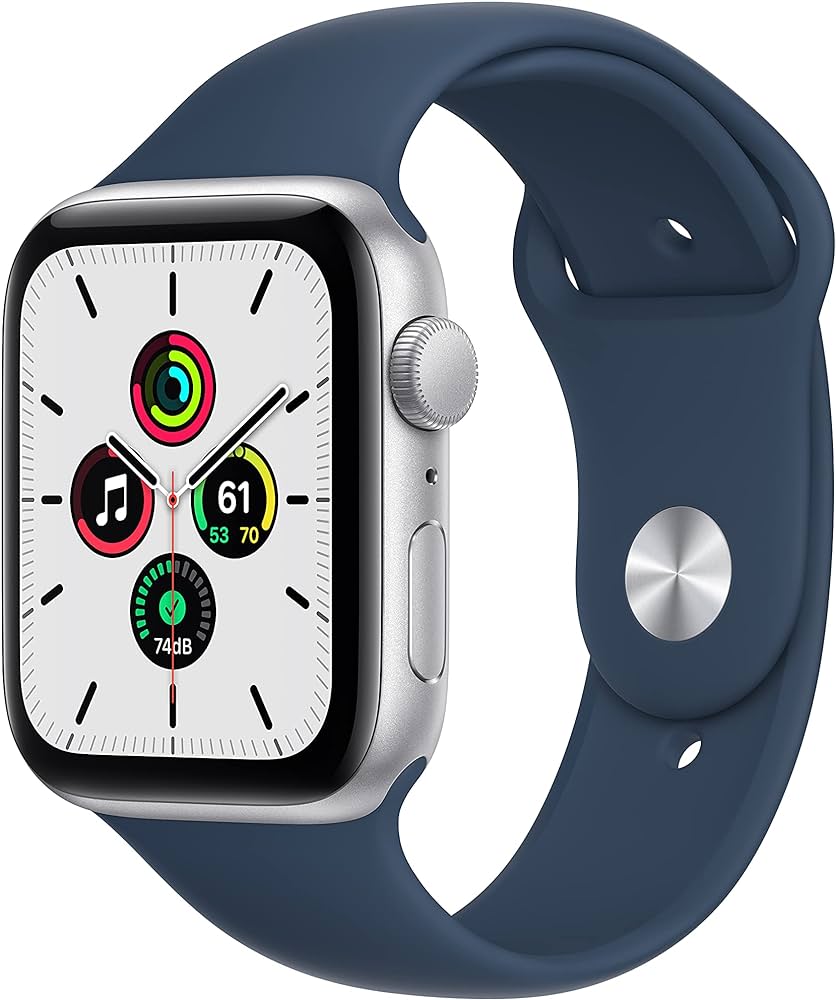 Apple Watch SE GPS - Cassa in Alluminio Argento con Cinturino Sport Blu Abisso - 44mm Italia