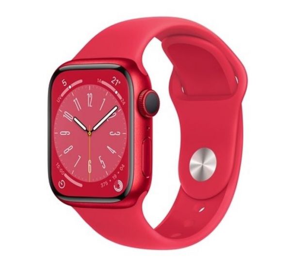 Apple Watch Series 8 GPS + Cellular - Cassa in Alluminio Rosso con Cinturino Sport Rosso - 41mm EU