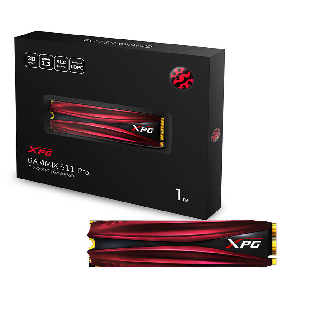 SSD M.2 1TB 2280 PCIE XPG GAMMIX S11 PRO NVME 1.3 3500/3000 R/W