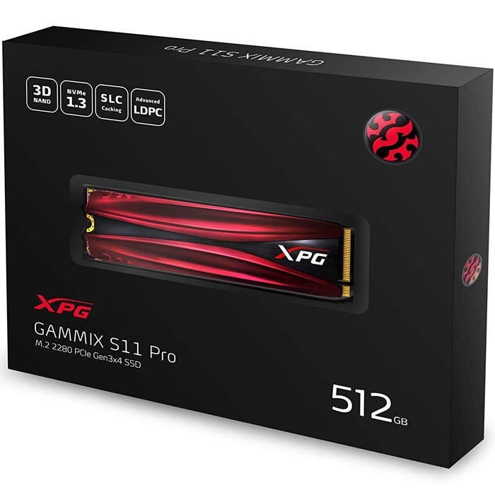 SSD M.2 512GB 2280 PCIE XPG GAMMIX S11 PRO NVME 1.3 3500/3000 R/W