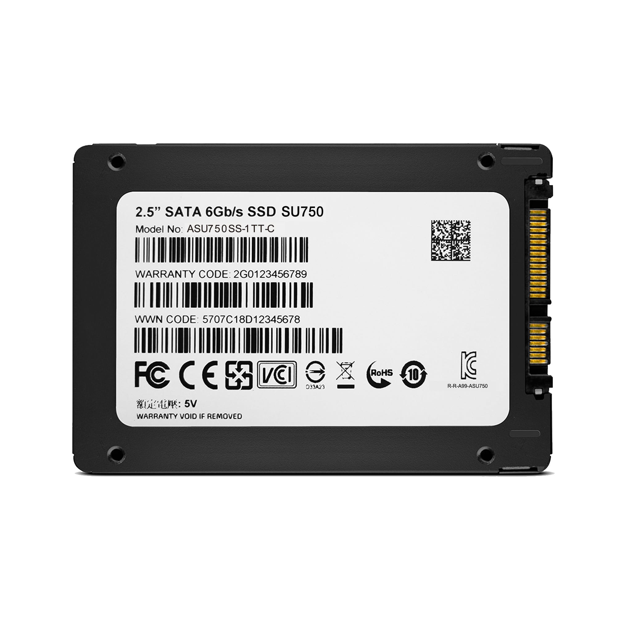 SSD 2,5 1TB SATA 6GB/S SU750 550/520 MB/S R/W ADATA 3D TLC