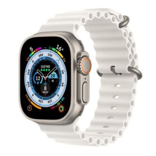 Apple Watch Ultra GPS + Cellular - Cassa in Titanio con Cinturino Bianco Oceano - 49mm Italia