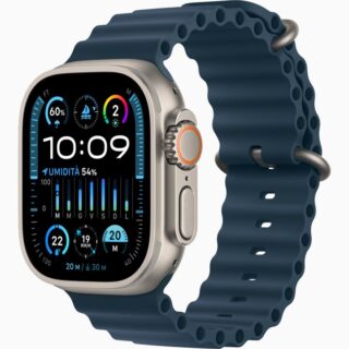 Apple Watch Ultra GPS + Cellular - Cassa in Titanio con Cinturino Mezzanotte Oceano - 49mm Italia