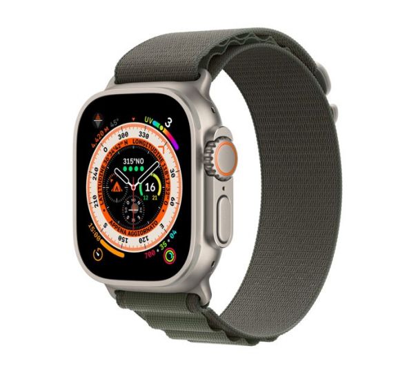 Apple Watch Ultra GPS + Cellular - Cassa in Titanio con Cinturino Verde Alpine - Large 49mm EU