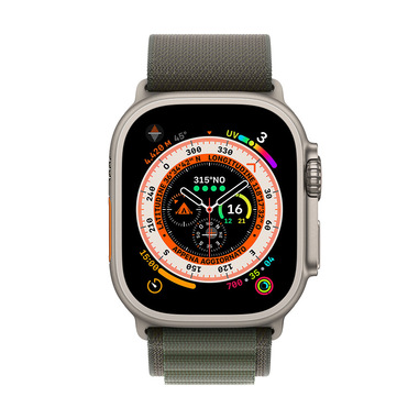Apple Watch Ultra GPS + Cellular - Cassa in Titanio con Cinturino Verde Alpine - Small 49mm EU