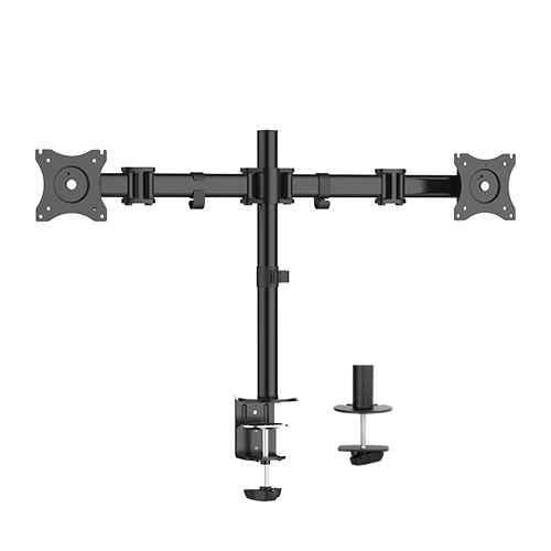 STAFFA TV/MONITOR DA TAVOLO MORSA DIMENSIONI DA 13 A 27 2 MONITOR