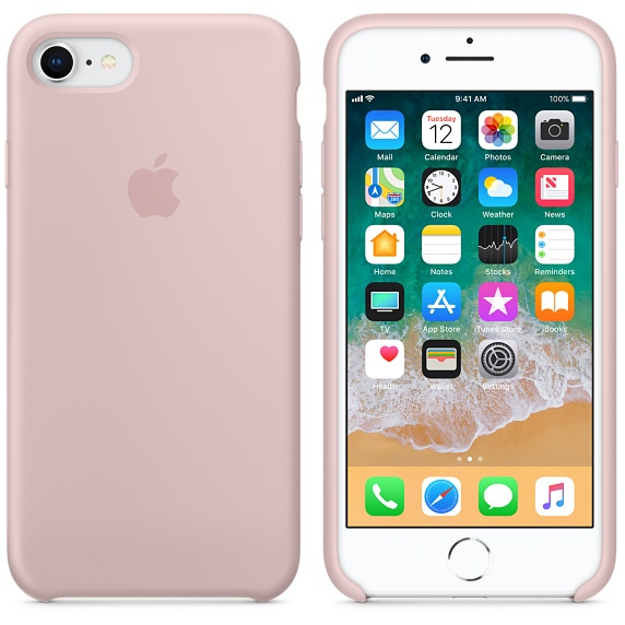 CUSTODIA APPLE SILICONE IPHONE 7 PINK SAND
