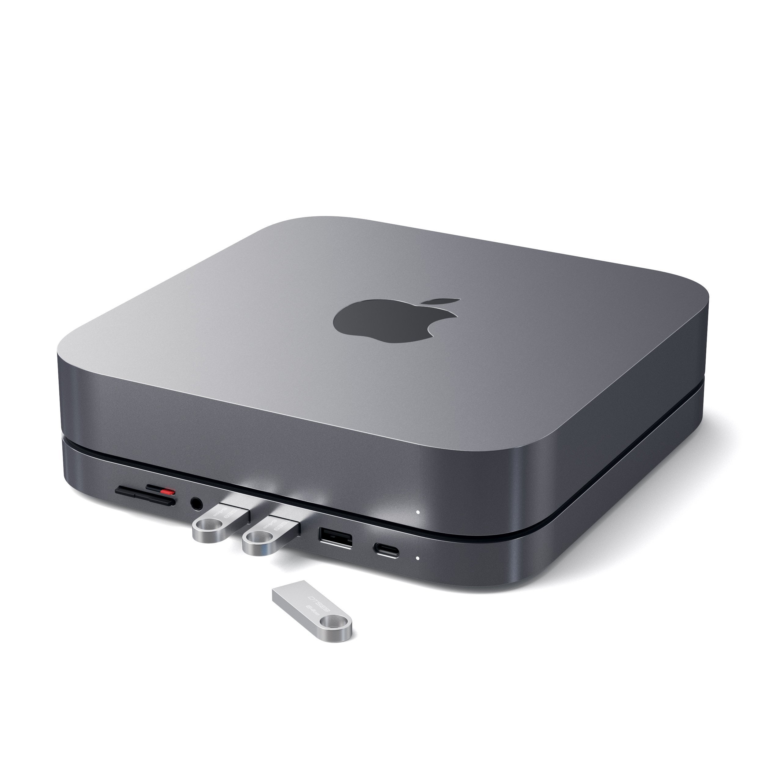 SUPPORTO STAND ALLUM. & HUB MACMINI HUB USB-C/SDCARD/USB3/JACK SATECHI
