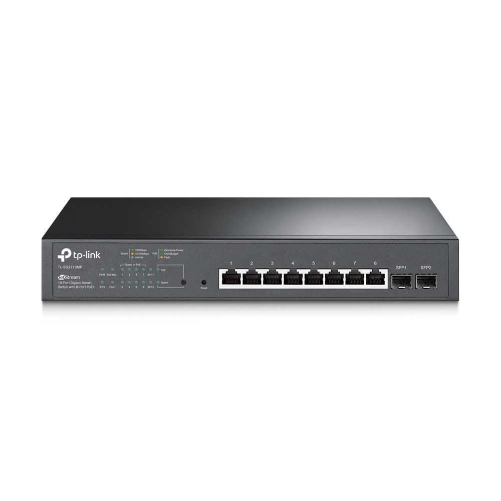 SWITCH 10P GIGABIT RJ45 (8P POE+ 2P SFP) 150W POE POWER