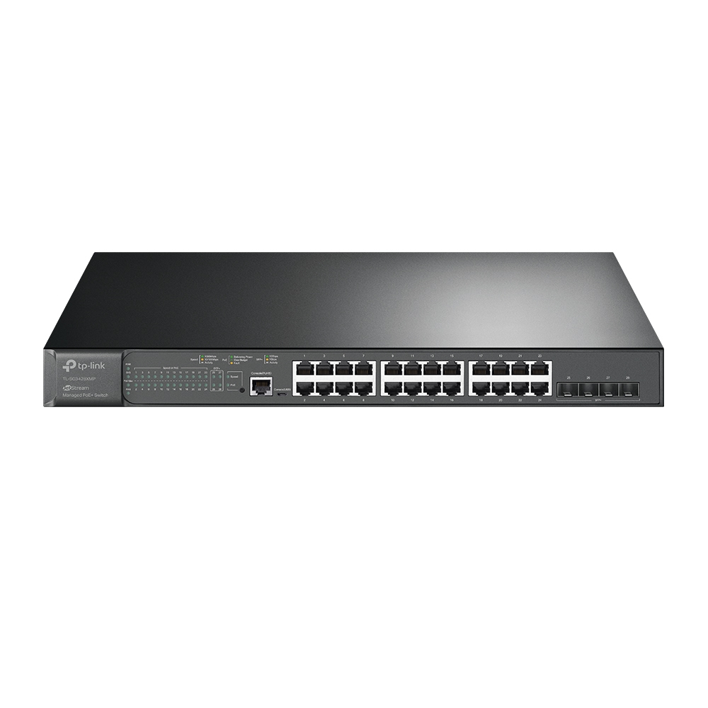 SWITCH 24P GIGABIT POE+ 4SLOT SFP 10GE 1P RJ45/MICRO USB MANAGED L2+